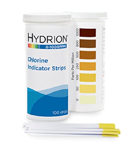 Professional Hydrion Chlorine Test Strips CH-1000, Range 0-1000 100 strips - Stratus Micro-Mister