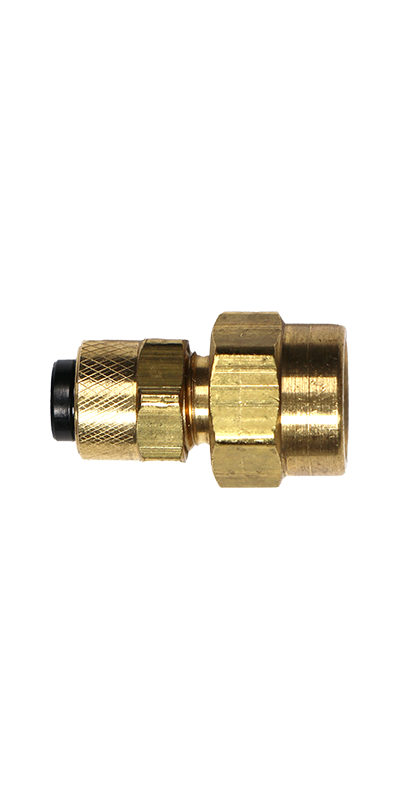 1/4" Tubing to 1/8" Female Pipe Thread (NPT) Brass Connector - Stratus Micro-Mister