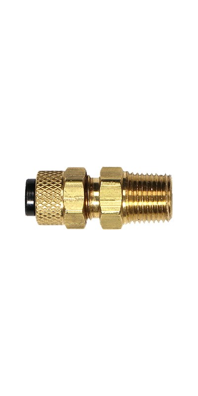 1/4" Tubing to 1/8" Male Pipe Thread (NPT) Brass Connector - Stratus Micro-Mister
