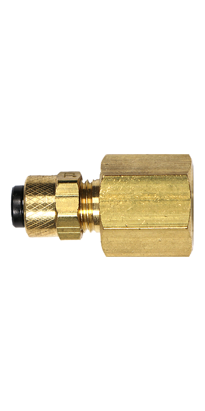 1/4" Tubing to 1/4" Female Pipe Thread (NPT) Brass Connector - Stratus Micro-Mister